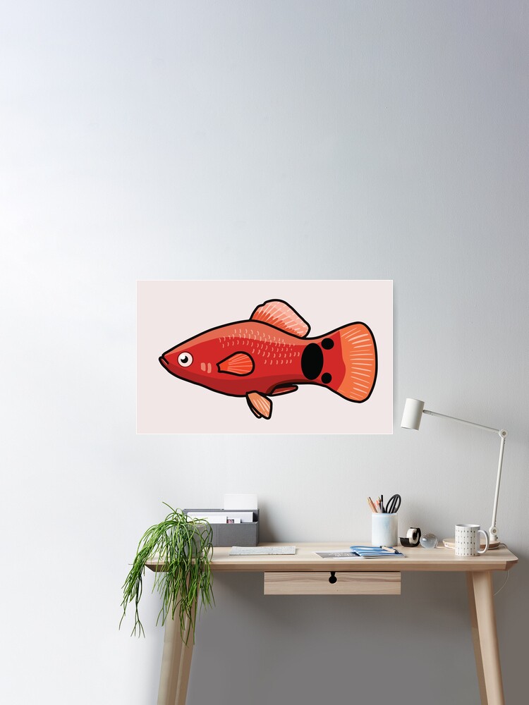 Mickey mouse platy, best fishkeeper gift, aquarium gift - aquadesk | Poster