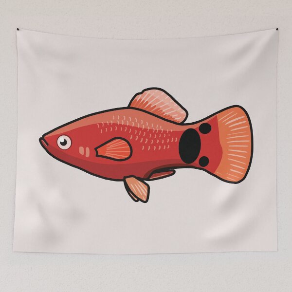 Item preview, Mickey mouse platy, best fishkeeper gift, aquarium gift - aquadesk designed and sold by Aquadesk.