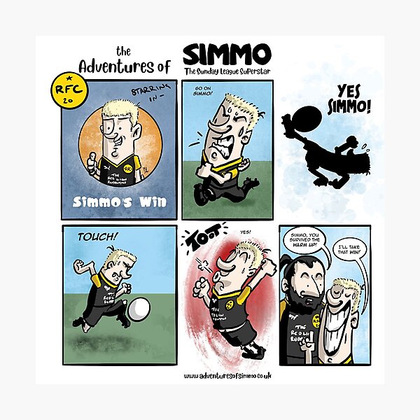 Simmo’s Win - The Adventures of Simmo Comic Strip Photographic Print