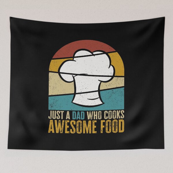 Item preview, Cooking Dad Quote Retro. Just a Dad who Cooks Awesome Food, Gift for Dad designed and sold by AS-Shirts.