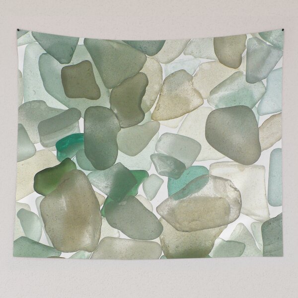 Item preview, Sea glass, green and white II (Photo: Sabine Braun) designed and sold by AmilysFriends.