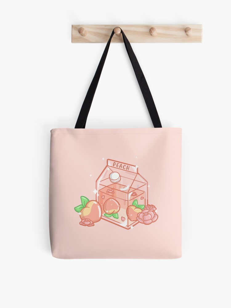 Peach Plastic Tote Bag