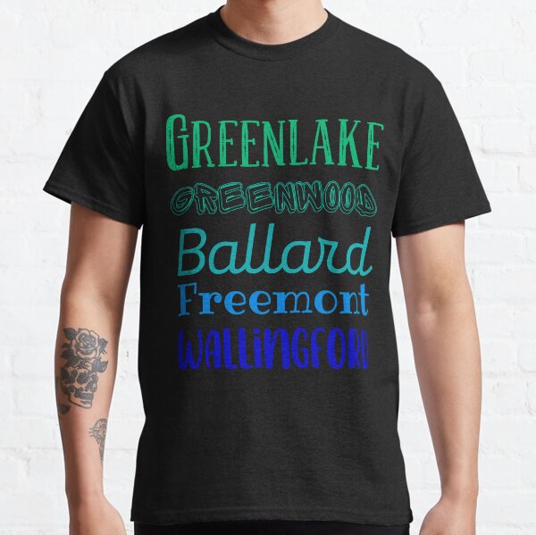Artikel-Vorschau von Greenlake, Greenwood, Ballard, Freemont, Wallingford. Stadtteile in SeattleDesign, designt und verkauft von Constant Readers.