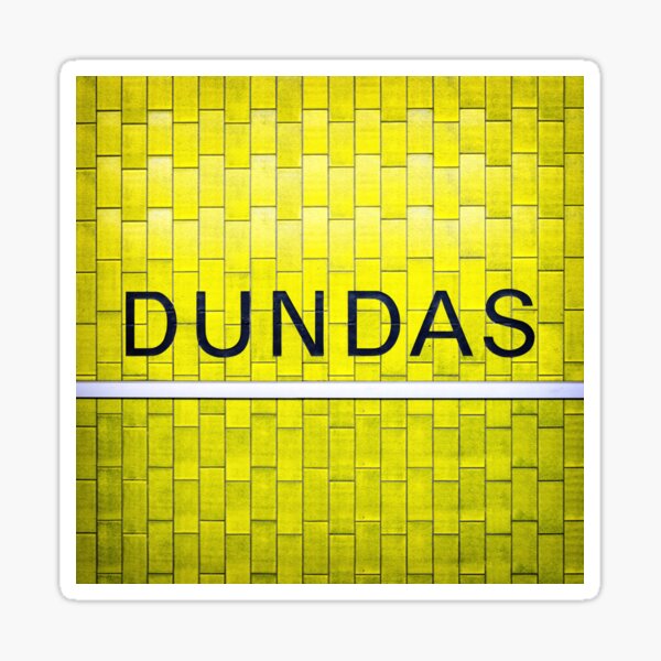 Dundas Toronto Subway Sign Sticker