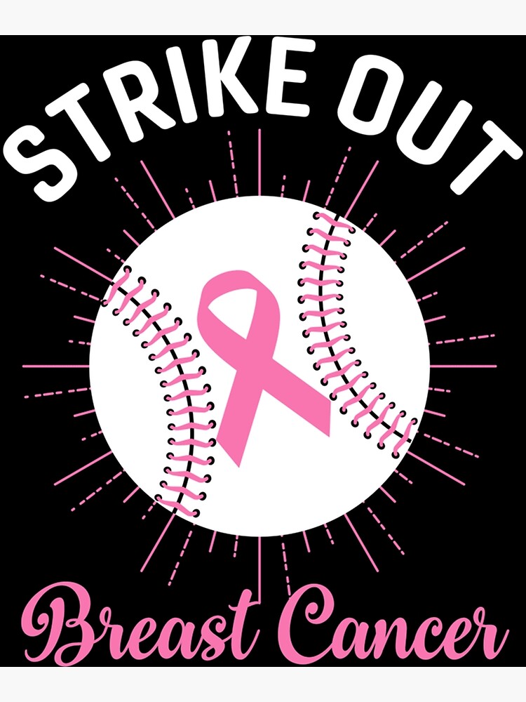 Strike Out Breast Cancer Baseball Pink American Flag Shirt Hoodie