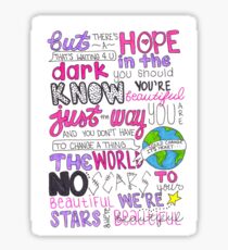 Scars To Your Beautiful von Alessia Cara Sticker