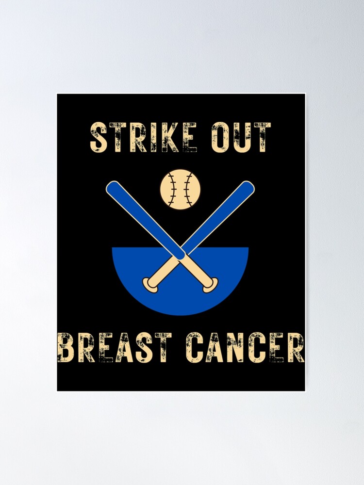 Strike Out Breast Cancer Baseball Breast Cancer Awareness Raglan Baseball  Tee