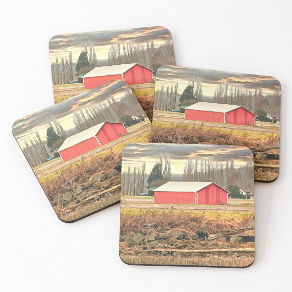 Item preview, Red Barn at Fir Island Farms in Mount Vernon  designed and sold by SeaChangeDesign.