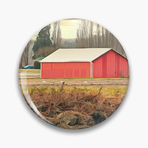 Item preview, Red Barn at Fir Island Farms in Mount Vernon  designed and sold by SeaChangeDesign.