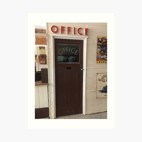Art Deco Red Office Art Print