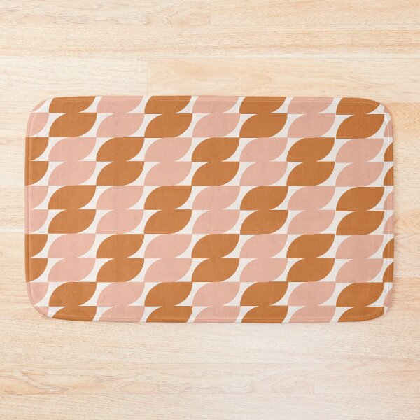 Item preview, Mid-Century Modern Art 9.0 Abstract Leaf Pattern Pink Orange designed and sold by Old Urban Farmhouse Design Studio.