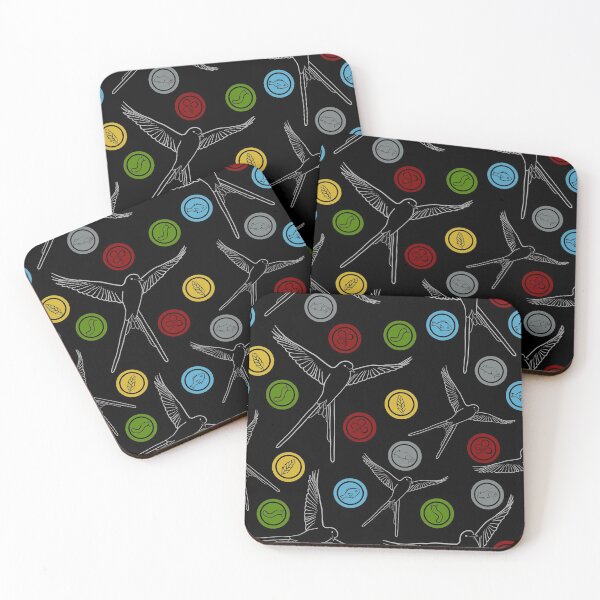 Item preview, Wingspan Pattern Bird And Food Tokens designed and sold by Milizabeth.