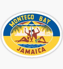 Montego Bay Jamaika Vintage Reise Aufkleber Sticker