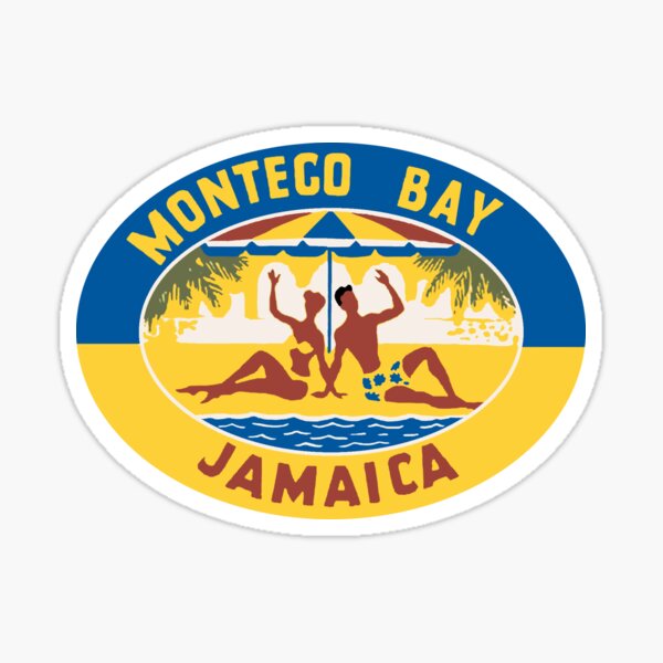 Artikel-Vorschau von Montego Bay Jamaika Vintage Reise Aufkleber, designt und verkauft von hilda74.