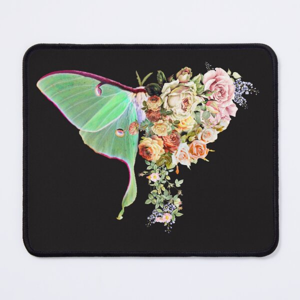 Item preview, Luna moth and roses designed and sold by moonsquares.