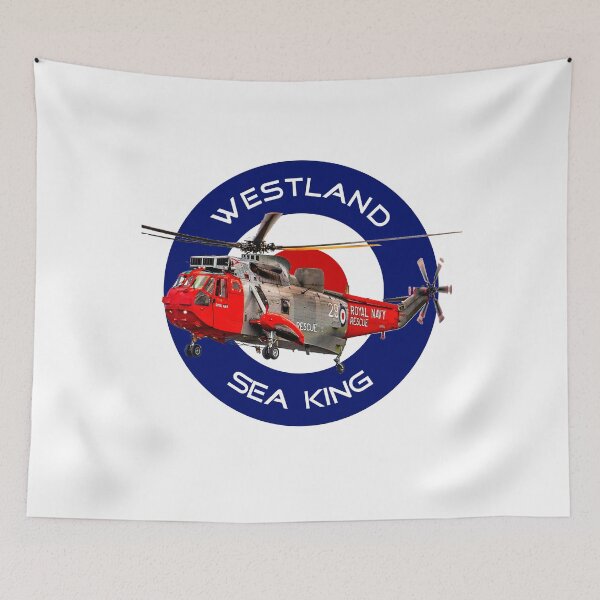 Item preview, Royal Navy Westland Sea King Search and rescue helicopter in RAF roundel designed and sold by ajtechdesigns.