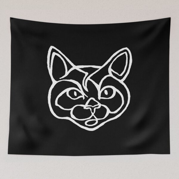 Item preview, Cat Face Line Drawing for Cat Love designed and sold by badlydrawnbabe.