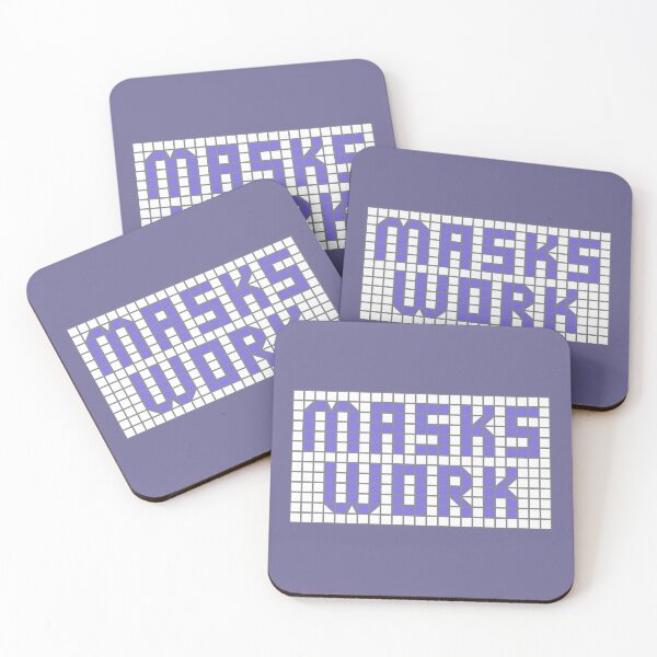 Item preview, Science: Masks work (purple tiles) designed and sold by Ofeefee.