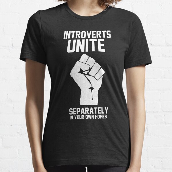 Introverts Unite Separately Geek Funny Novelty Statement Graphics Adult Tank Top