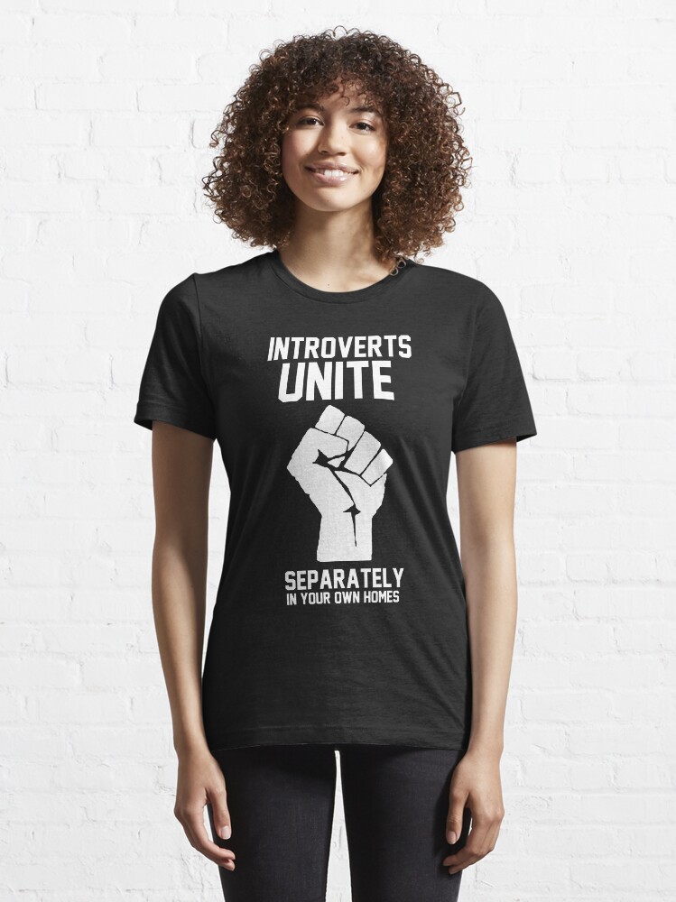 Thumbnail 6 of 7, Essential T-Shirt, Introverts unite separately in your own homes designed and sold by King84.