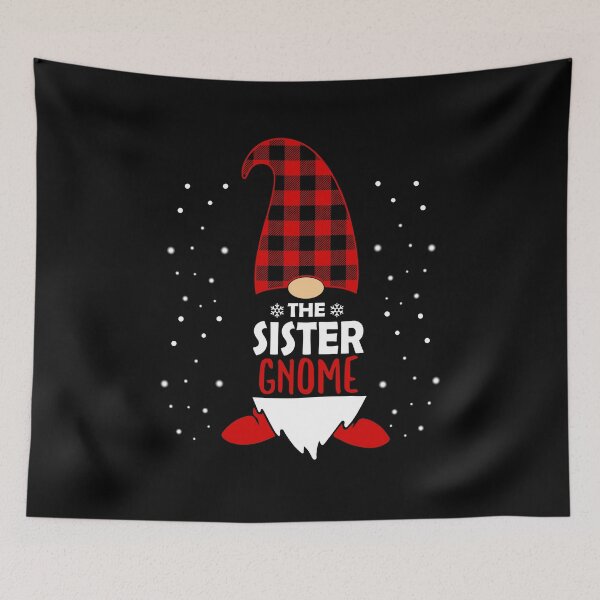Item preview, Christmas Sister Red Plaid Gnome Gift designed and sold by Ibu83.