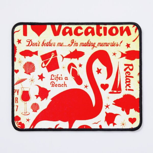 Item preview, I Love Vacation - Flamingos - Vintage Travel  designed and sold by Culturio.