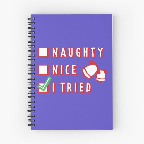Item preview, Merry Christmas funny checklist Naughty Nice I Tried designed and sold by Happiness Creators.
