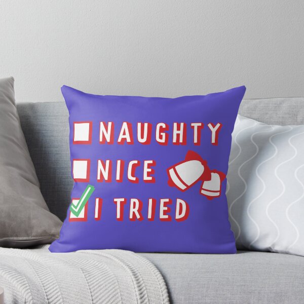 Item preview, Merry Christmas funny checklist Naughty Nice I Tried designed and sold by Happiness Creators.