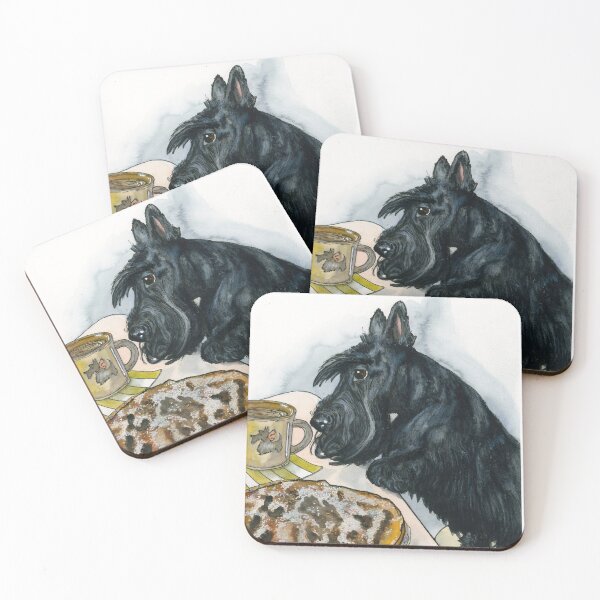Item preview, Sweet Scottie and 5 o'clock tea designed and sold by ElenaAdamArt.
