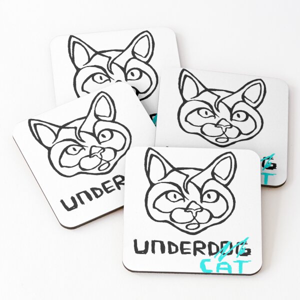 Item preview, Undercat Vs Underdog, Funny Cat Joke designed and sold by badlydrawnbabe.