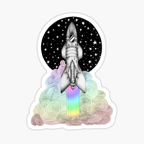 Item preview, Super Magic Rainbow Dream Rocket designed and sold by ECMazur Art.
