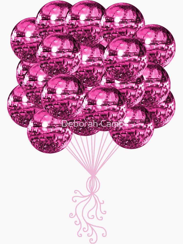 Pretty Pink Music Disco Ball Balloons - Disco Ball - Pin