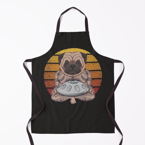 Item preview, Handpan Pug Art For Hang Drum Player designed and sold by MrEddie10.