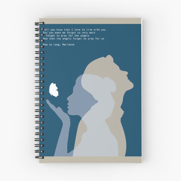 Item preview, So Long Marianne Leonard Cohen minimalist art designed and sold by PrintsBySadie.