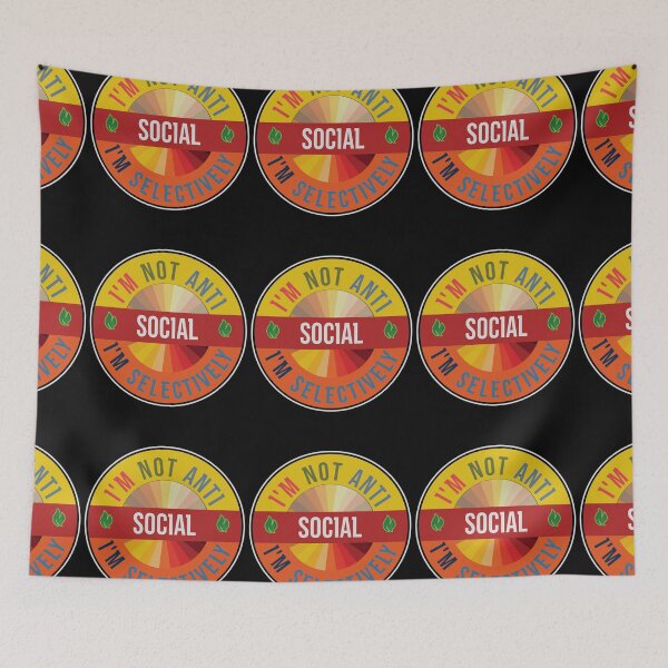 Item preview, I'm Not Anti Social I'm Selectively Social designed and sold by FridPix.