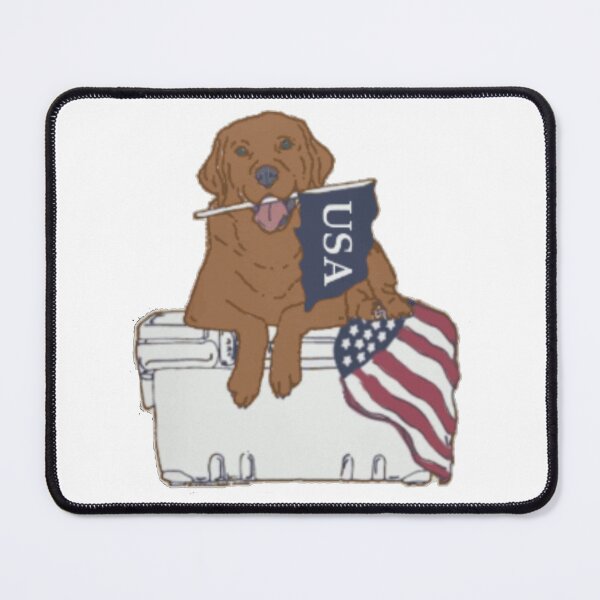 Item preview, Dog on Cooler with Flag designed and sold by Morgan Turrentine.