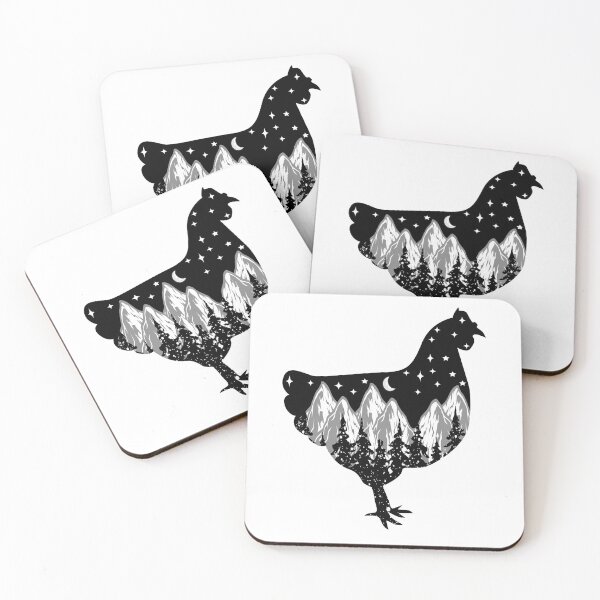 Item preview, chicken animal lover night mountain christmas gift designed and sold by alaechamlal.