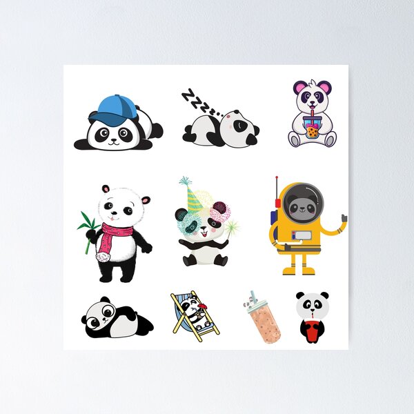 Panda Clipart, Cute Pand Clip art, Bear Clipart, Kawaii Panda By My First  Invite