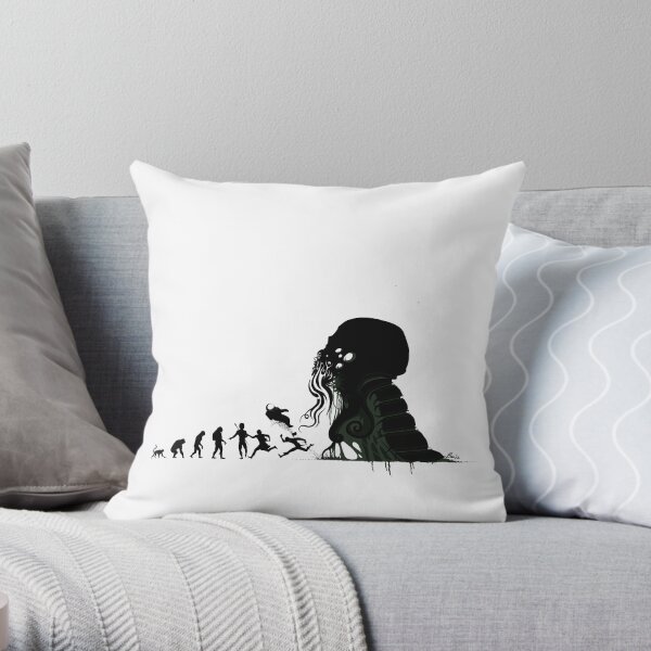 Lovecraftian Evolution Throw Pillow
