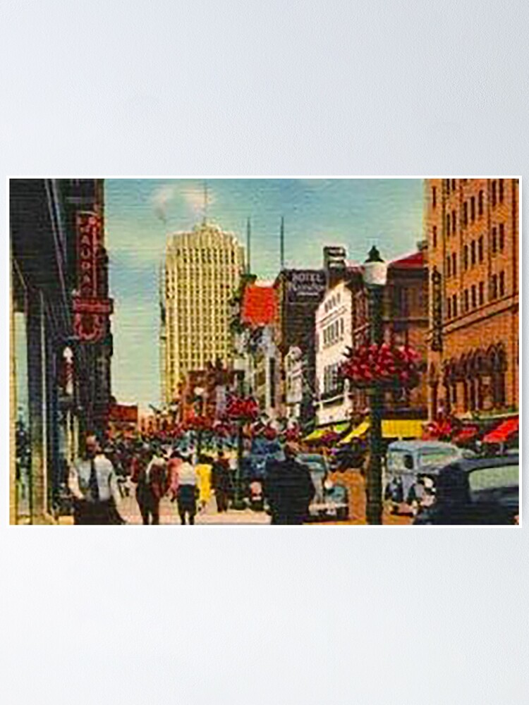 Chicago street downtown in the 1890s For sale as Framed Prints