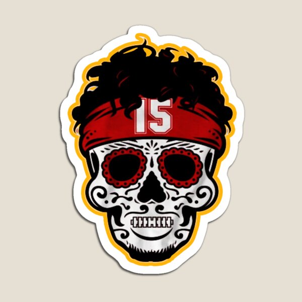 Item preview, THE PAT KANSAS CITY FOOTBALL SKULL SHIRT AND AZTEC STICKER  designed and sold by Yodelcool.