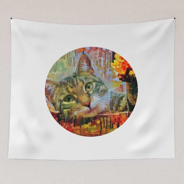 Item preview, Colorful cat art designed and sold by annaaires.