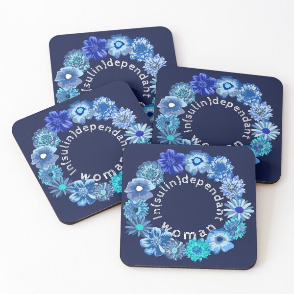 Item preview, In(sulin) dependant woman - flower blue circle designed and sold by SalxSal.