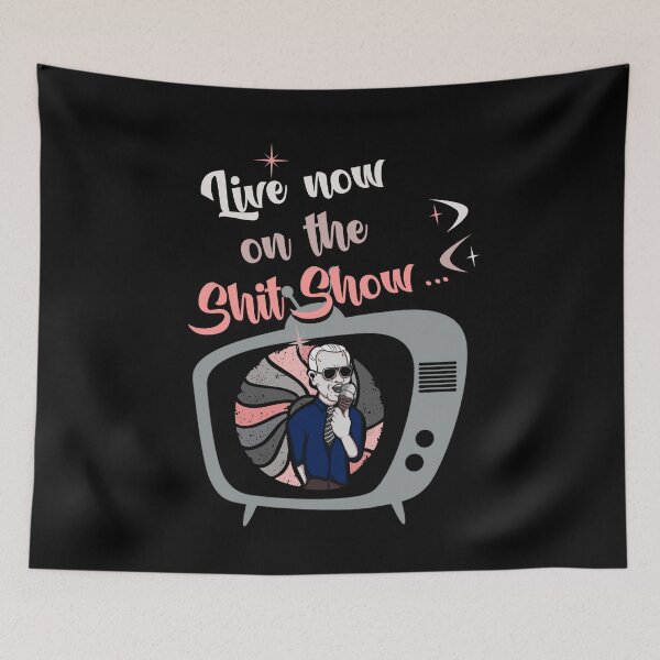 Item preview, Live Now on the Shit Show! Funny Anti Joe Biden retro style 50s TV design! Buy all 3 in the series! designed and sold by HROC.