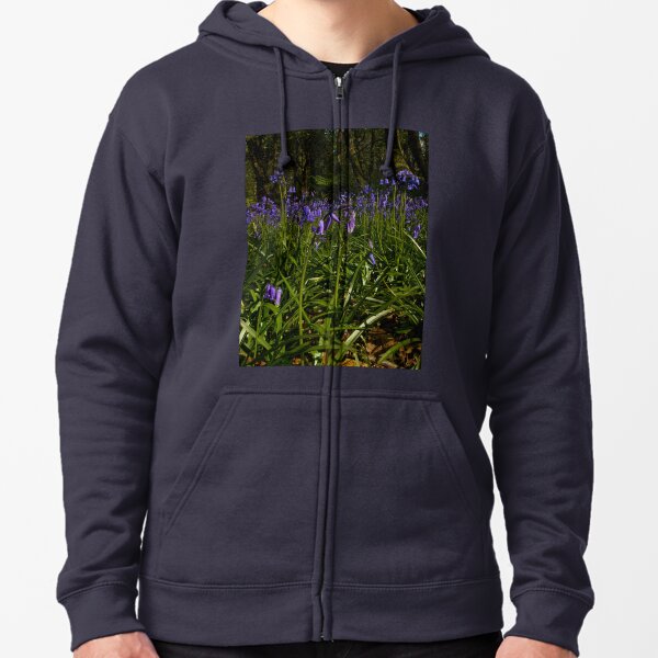 Bluebells in Prehen Woods Zipped Hoodie