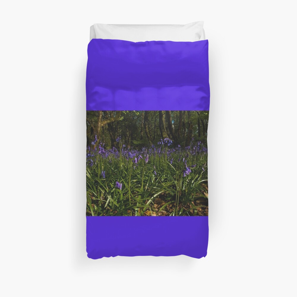 Bluebells in Prehen Woods Duvet Cover