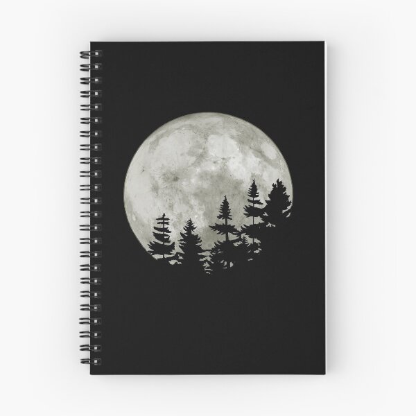 Item preview, Beautiful Full Moon and Treetop Silhouette Design for Campers, Hikers. Star gazing design. designed and sold by SnakeCharm.