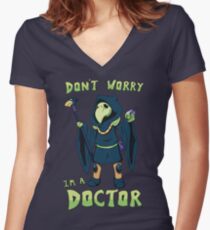 Plague Knight - "I'm a doctor" - Shovel Knight Women's Fitted V-Neck T-Shirt