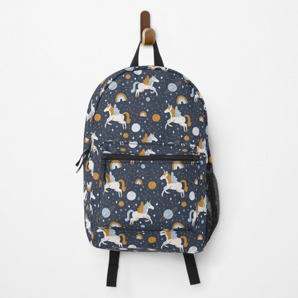 Item preview, Space Unicorn in Navy + Gold designed and sold by latheandquill.