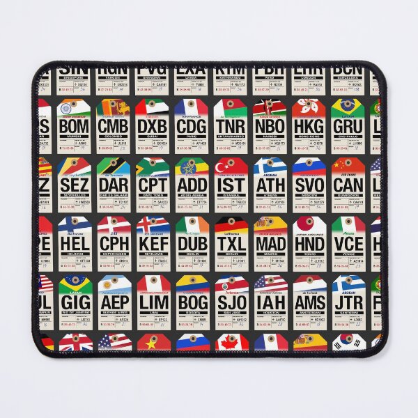 Item preview, Top Airports Luggage Tags Mosaic designed and sold by travelwitheric.